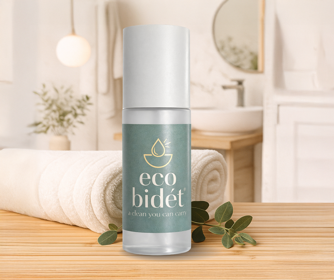 eco bidét® Portable Bidet Spray – TSA-Size Approved 3.2 oz Refillable Bottle